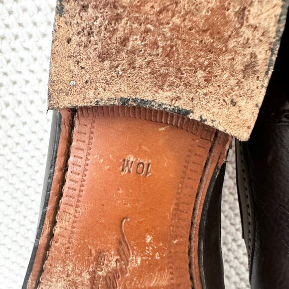 Mezlan Brown Havana Two Tone Wingtip Tassel Brogue Slip On Loafers Cap Toe 10M - Picture 10 of 12